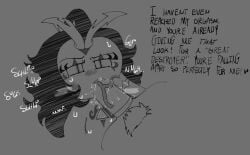 1boy 1futa 99cookiepiss black_hair blowjob blush blush_lines bracelet burning_spice_cookie caressing_face cock_ring cookie_run cookie_run_kingdom dialogue dickgirl dickgirl/male fellatio futa_on_male futadom futanari gold_jewelry golden_cheese_cookie half-closed_eyes hand_on_cheek heart heart_symbol malesub marking monochrome onomatopoeia oral oral_sex pubic_hair saliva saliva_bubble saliva_drip saliva_on_penis saliva_trail sloppy sloppy_blowjob sucking sucking_penis sweat sweatdrop taunting tears teasing throbbing_penis twitching twitching_penis vein veiny_penis wackymustdie