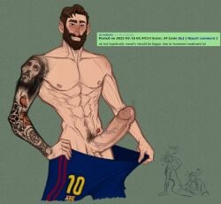 abs argentina big_cock big_penis celebrity cock cock_hungry cum cum_in_penis dick fc_barcelona fifa lionel_messi male muscles nipples penis pubic_hair real_person soccer_player soccer_uniform tattoo tattoo_on_arm yaoi
