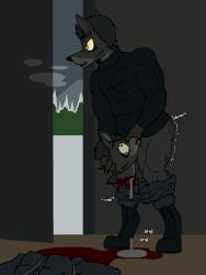 animal_legs anthro ass bite biting_lip biting_own_lip black_nose blood blood_pool blude550 bodily_fluids boots bottomwear bottomwear_down breasts breath brother_(lore) brother_and_sister_(lore) brown_body brown_fur brown_hair canid canine canis clothed clothing corpse cum cum_drip cum_in_mouth cum_inside cum_on_face death decapitation detailed_background digital_media_(artwork) digitigrade door dripping duo ears_up ejaculation english_text erect_nipples erection feet fellatio female footwear fur genital_fluids genitals gloves gore grey_body grey_fur hair handwear headless hi_res hiding holding_head holding_muzzle holding_severed_head humanoid incest_(lore) inside legwear male male/female male_penetrating mammal military military_clothing military_uniform motion_lines mountain mucular_anthro multicolored_body multicolored_fur muscular muscular_legs muscular_male necrophilia nipple_outline nipples onomatopoeia open_door oral panting pants pants_around_knees pants_down partially_clothed peeking_through_door penetration penile penis plant pupils self_bite severed_body_part severed_head sex sharp_teeth shoes sibling_(lore) sister_(lore) snow snuff sound_effects sweater tailless tears teeth text topwear tree two_tone_body two_tone_fur uniform wolf yellow_eyes yellow_pupils yellow_sclera