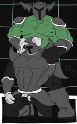 armor dragon gay hug lagomorph male mammal muscular penis rabbit rg01 rg01_(undertale) rg02 rg02_(undertale) royal_guard_(undertale) undertale unknown_artist video_games yaoi