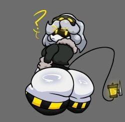 1girl ass_focus big_ass female female_only murder_drones robot_girl shiny_ass showing_ass tagme v_(murder_drones)