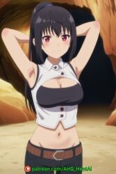 1girls ahq_hentai ai_generated arifureta_shokugyou_de_sekai_saikyou cave female medium_breasts pants patreon perfect_body sexy stable_diffusion standing topwear yaegashi_shizuku