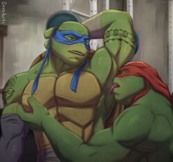 anthro armpit_fetish armpit_lick armpit_play baraturts biceps bodily_fluids brother_(lore) brothers_(lore) clothing digital_media_(artwork) duo green_body headgear headwear incest_(lore) leonardo_(tmnt) licking male male/male mask muscular muscular_anthro muscular_male open_mouth raphael_(tmnt) reptile scalie shell sibling_(lore) sweat sweatdrop tattoo teenage_mutant_ninja_turtles teenage_mutant_ninja_turtles_(2014) teeth tongue tongue_out turtle