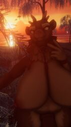 1futa 3d antlers bell bell_collar big big_penis breasts deer futanari huge_cock intersex looking_at_viewer neck_bell nude peace_sign penis_out_of_frame reindeer sloppydragons tagme tagme_(character) vrchat