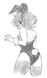 2025 2d 2d_(artwork) bunnysuit femboy lueduar lueduartv male monochrome oc sketch source_request