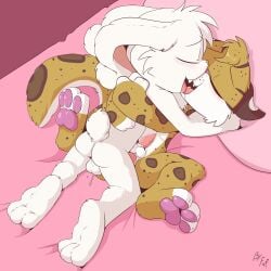 2boys anal anal_penetration anal_sex anthro anus ass balls bed blush closed_eyes cub cub_on_cub french_kiss fuf furry gay kissing lagomorph male male/male male_cub male_only open_mouth penis precum rabbit sex tongue yaoi young