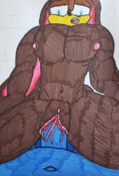 1boy canine cowgirl_position echidna holding_hand looking_at_viewer looking_down married married_couple riding, sonic_oc trans_man