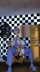 1boy 1girls ballora ballora_(fnafsl) big_breasts big_penis cum cum_inside femboy huge_balls huge_breasts huge_cock hung marionette_(fnaf) puppet_(fnaf) scrapkill sex small_but_hung sound sound_effects tagme video video_games