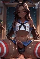 2boys ai_generated anal anal_sex balls brown_body brown_eyes brown_hair brown_skin bunny bunny_ears cowgirl_position crossdressing crossdressing_male cum cum_drip cum_in_ass cum_inside cum_on_body cum_on_breasts cum_on_face cumshot dark_skin dark_skinned_male earrings eye_contact eye_contact_pov faceless_male femboy flaccid flaccid_after_cumming flaccid_penis flaccid_while_penetrated flat_chest gay gay_sex high_resolution highres ilfb legs legs_spread legs_up long_hair looking_at_viewer male male/male male_focus male_only male_penetrated male_penetrating male_penetrating_male male_pov more_at_source night original original_character otoko_no_ko panties panties_down pantyhose penetration pov precum sex skirt skirt_lift testicles trans trans_woman trap window yaoi