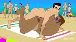 animan animanstudios animated beach gay gay_sex male/male public_sex tagme tan_skin video