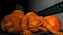 3d 3d_(artwork) abandoned_animatronic animatronic animatronic_female animatronic_suit au big_areola dragging employee employee_uniform fishnets fishnets_only five_nights_at_freddy's five_nights_at_freddy's_2 hallway huge_ass huge_breasts masked naked purpleyblack sfm source_filmmaker taller_female thick_legs thick_thighs toy_chica_(cyanu) toy_chica_(fnaf) uncensored uncensored_breasts uncensored_nipples yellow_skin