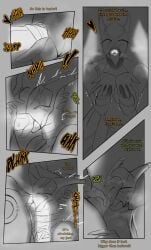 1futa 1girls breasts comic dialogue english_text female futa_on_female futanari humanoid hyper_balls hyper_penis intersex ivara_(warframe) monochrome oral penis_growth regreto2 sex text valkyr_(warframe) x-ray