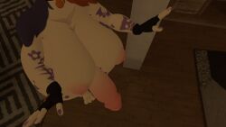 3d anthro cate_meowdy_(fortnite) chubby_female fat_cock feline fortnite furry futa_only futanari vrchat