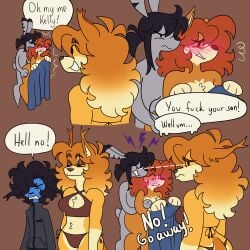 1:1 ambiguous_penetration anthro canid canine caught_in_the_act female from_behind_position group hi_res incest_(lore) lagomorph leporid male male/female mammal mother_(lore) mother_and_child_(lore) mother_and_son_(lore) parent_(lore) parent_and_child_(lore) parent_and_son_(lore) penetration river-zombie sex sez son_(lore)
