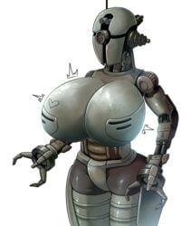 1girls 3_fingers assaultron assaultron_(fallout) big_breasts breasts claws cleavage fallout fallout_4 female female_only first_post_of_artist gynoid heart hips huge_breasts humanoid large_breasts machine no_nipples one_eye red_eye robot robot_girl robot_humanoid simple_background sinensian solo solo_female standing thick thick_thighs thighs trembling video_games voluptuous white_background wide_hips