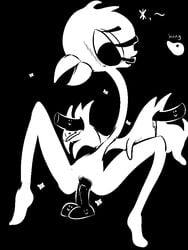 2015 amalgamate_(undertale) arthropod balls beak black_and_white blush butterfly cum cum_inside davidsanchan disembodied_head disembodied_penis everyman everyman_(undertale) eyelashes female handjob hard_pixels insects male monochrome one-eyed penetration penis pussy reaper_bird sex smiley_face solo_focus straight undertale vaginal_penetration