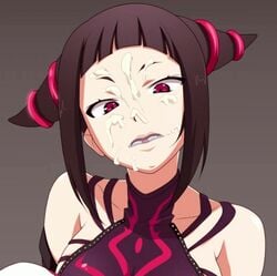 1girls animated black_hair capcom chewing_cum cum cum_chewing cum_in_mouth cum_on_eyebrow cum_on_face cum_on_forehead cum_on_tongue facial female female_only gif human juri_han makinaru mouth mouth_open open_mouth savoring_cum solo source_request street_fighter street_fighter_iv tongue