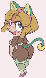 1girls 2014 anthro ass breasts cat feline female francine_manx from_behind fur furry high_heels huge_ass leggings mammal pizzacat samurai_pizza_cats solo tail thigh_highs wide_hips