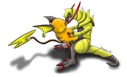 anal claws cum dranton_mason duo erection fur haxorus male mammal nintendo open_mouth penetration penis pokemon pokemon_(species) raichu scalie sex video_games yaoi