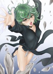 1girls female female_only green_hair one-punch_man redlight solo tatsumaki