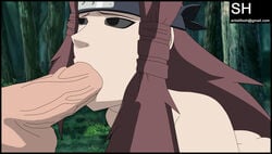 big_penis black_eyes fellatio hair humanoid long_hair love naruto naruto_shippuden ninja nude oral pale-skinned_female pale_skin penis red_hair ringo_ameyuri sex shika-hina