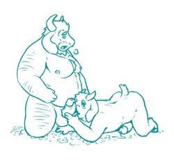 asgore_dreemurr asriel_dreemurr caprine erection father father_and_son goat incest male_only mammal oral parent penis slightly_chubby son son_blowing_dad tagme undertale video_games zestibone