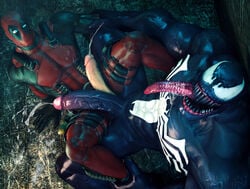 2boys 3d after_sex clothed cum deadpool from_above gay huge_cock killystein looking_at_viewer male male_only marvel multiple_boys penis spandex spider-man_(series) superhero venom venom_(marvel) villain wade_wilson yaoi