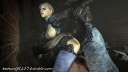 3d animated arm_grab arms_behind_back ass beowulf1117 blonde_hair bodysuit breasts breasts_out capcom clothed_sex dark-skinned_male dark_skin double_penetration feet_out_of_frame interracial jill_valentine jill_valentine_(blonde) jill_valentine_(julia_voth) majini male monster penetration ponytail rape resident_evil resident_evil_5 restrained source_filmmaker testicles tied_hair torn_clothes uncensored