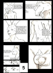 anthro ball_fondling balls comic dialogue duo english_text facial_hair fondling goatee hanzo_(artist) lagomorph male mammal master_splinter nude penis rabbit rat rizzell rodent splinter teenage_mutant_ninja_turtles text usagi_yojimbo yaoi