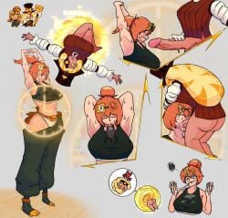 after_oral armpits ass blowjob breasts cookie_run cookie_run_ovenbreak croissant_cookie cum cum_in_mouth deepthroat female futa_on_female futanari huge_cock intersex leafrake oral oral_sex penis selfcest sweat tears time_stop timekeeper_cookie titjob x-ray