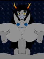 1boy 1girls anal animated artist_request beat_banger big_ass big_breasts black_eyes black_hair blue_lipstick breasts cum cum_in_pussy cum_inside doggy_style face_fucking fellatio female grey_body handsfree_paizuri homestuck horns large_penis long_video longer_than_3_minutes male marvus_gaming marvus_gaming_(probably) medium_breasts missionary_position moan moaning moaning_in_pleasure moans oral paizuri penis pink_cum pussy sound source_request straight tagme vaginal_penetration vertical_video video vriska_serket yellow_sclera