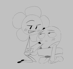 algebralien battle_for_dream_island battle_for_dream_island_again bfb bfdi bfdia bikini flower_(bfdi) handjob object_shows pussy stroking_penis tentacle_penis the_power_of_two tpot two_(tpot) vadahlivokroz