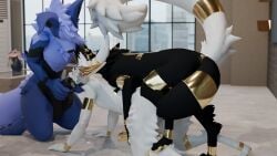 16:9 3d_(artwork) 4k absurd_res anthro anthro_on_anthro anthro_on_feral anthro_penetrated anthro_penetrating anthro_penetrating_anthro baito bestiality big_penis black_body black_fur blender_(artwork) blue_body blue_fur bodily_fluids canid canine canis cum cum_inside dakota_(baito) darius_(baito) digital_media_(artwork) domestic_dog feral feral_penetrating feral_penetrating_anthro fur genital_fluids genitals gold_(metal) group group_sex hi_res kyuulin leaking_cum male mammal oral oral_penetration penetration penis sex threesome trio vulper white_body white_fur widescreen