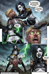 ai_generated bdsm bdsm_outfit brunette comic comic_page comic_panel comic_strip crazy_eyes crazy_smile crossed_eyes defeated_villainess femdom kim_possible leather leather_clothing licking_pussy lixy military_uniform orgasm psychopath sadism sadistic_female semen_in_vagina shego squirt squirting villainess whip white_body