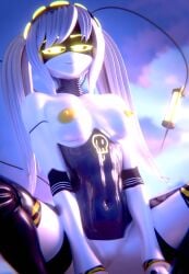 1girl 1girls 3d 3d_(artwork) 3d_model 3d_render 777bronzestar areola areolae areolae_visible_through_clothing blender blender_(artwork) blender_(software) blender_cycles blender_cycles_(artwork) breasts eyebrows eyelashes glitch_productions glowing glowing_eyes hair headgear j_(murder_drones) lips long_hair looking_at_viewer looking_down murder_drones nipples outdoors outside puffy_nipples pussy pussy_lips robot robot_girl robot_humanoid screen_face silver_hair sitting small_breasts smile smile_at_viewer smiley_face smiling smiling_at_viewer solo solo_female solo_focus tail thick_thighs thighs toned toned_body toned_female toned_stomach twintails two-tone_body white_body yellow_eyes