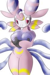 2016 anthro breasts digimon digimon_(species) digimon_story digimon_story:_sunburst_and_moonlight female lekismon looking_at_viewer solo tentacle video_games