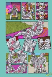 abdominal_bulge anal anal_penetration anthro arm_around_shoulders armpit_hair ball_tuft balls beach beach_chair belly_tuft beverage big_penis blue_sclera bodily_fluids body_hair bovid bulge caprine carrying_another chest_tuft clone clothed clothing comic comic_panel cum cum_in_ass cum_in_mouth cum_inside cum_on_chest cum_on_penis cum_pool cumshot detailed_background detailed_bulge digital_drawing_(artwork) digital_media_(artwork) double_penetration drinking dripping ear_piercing ear_ring ejaculation erection eyewear facial_hair fangs fellatio fishnet_clothing fishnet_shirt fishnet_topwear flaccid foreskin french_kissing fur genital_fluids genitals goat goatee grass group group_sex hand_on_butt hand_on_head hand_on_hip hand_on_leg hand_on_penis handjob handjob_while_penetrating hi_res holding_alcohol holding_object hooves horn hot_dogging hybrid jacket jewelry kissing leaking_cum long_tongue looking_at_another looking_pleasured lying magic magic_user male male/male mammal medium_truck mostly_nude necklace oral partially_clothed pattern_clothing pattern_underwear penetration penile penis penis_on_chest penis_on_face penis_poking_out penis_through_leghole piercing pink_penis plant precum precum_drip pubes ring_piercing robyn_crawford sand selfcest sex shirt sitting sitting_on_another spitroast square_crossover sunglasses sweat teeth thong threesome tongue tongue_out topwear train_position trio truck tuft underwear unguligrade unusual_anatomy unusual_pupil unusual_tongue vampire van vehicle vein veiny_penis walking white_body white_fur wispypie