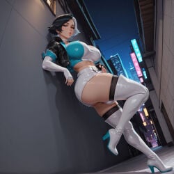 ai_generated big_ass big_breasts curvy dickgirl fuck_me_boots futanari gigantic_ass gigantic_breasts high_heel_boots high_heels huge_ass huge_breasts kyuro69 luna_snow luna_snow_(marvel_rivals) marvel marvel_comics marvel_rivals