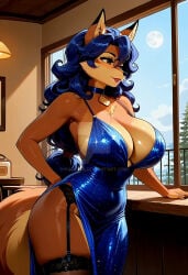 ai_generated anthro anthro_female bra carmelita_fox female female_only garter_belt garter_straps lingerie sly_cooper_(series) sucker_punch_productions thigh_highs thighhighs