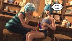 2boys 3d 3d_(artwork) anime_style bar chibi chongyun_(genshin_impact) cute femboy femboy/femboy gay genshin_impact giggling laughing male male/male mondstadt navel_tickling pride_flag pride_month render shortstack tavern tickle tickle_torture tickling_belly twink wholesome xingqiu_(genshin_impact) xingyun zazkinkart