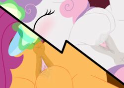 2016 anus dtcx97 equine female feral friendship_is_magic horn mammal masturbation my_little_pony pegasus pussy scootaloo_(mlp) sweetie_belle_(mlp) unicorn wings