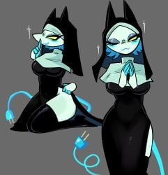 1girl 1girls breasts cat_ears curvy deltarune deltarune_chapter_5 female furry legs nun nun_outfit tagme tasque_manager tasque_manager_(deltarune) tasque_manager_(nun) thick_thighs tight_clothing voluptuous voluptuous_female yellow_eyes
