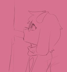 animated anthro balls bovid caprine clothed clothing darkner deltarune duo eyewear fellatio floppy_ears genitals glasses goat hi_res horn insate male male/male mammal nude oral penile penis penis_in_mouth ralsei robe scarf sex side_view sucking undertale_(series) wearing_glasses