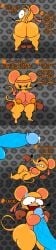 deltarune deltarune_chapter_5 furry furry_female kris_(deltarune) leaking_milk orange_(deltarune) rat shortstack size_difference skelehearts skeletonhearts smaller_female