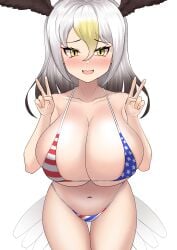 american_flag_bikini bikini breasts female hair kemono_friends long_hair