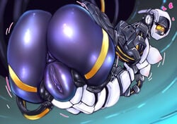 1_eye 1girls anus ass big_butt blush breasts eyelashes female glados heart machine mouthless nipples pochincoff portal_(series) pussy robot solo tagme valve video_games yellow_eyes ポチンコフ_(artist)