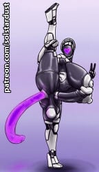 1futa big_balls big_breasts big_nipples big_penis erection futanari hanging_balls helmet helmet_with_visor holding_leg holding_up_leg huge_balls huge_breasts huge_cock latex machine peace_sign pooping prolapse prolapsed_anus pseudo_scat puffy_nipples robot rubber scat shitting simple_background solo standing_split studio_sol_union thesolunion uncircumcised unusual_scat visor visor_helmet
