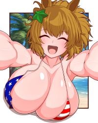 american_flag_bikini bikini breasts female taiki_shuttle_(umamusume) umamusume