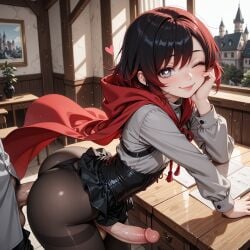 1:1 1:1_aspect_ratio ai_generated anal anal_penetration anal_sex anime anime_style big_ass big_dick big_penis black_hair crossdressing femboy flat_chest flat_chested gay genderswap genderswap_(ftm) lips male male_only otoko_no_ko otokonoko penis red_hair ruby_rose rwby sex sissy tomgirl trap twink uncensored veiny_penis yaoi