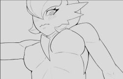 1female 1girl 1girls 2d 2d_(artwork) aza19 big_breasts blush blushed_face gardevoir naked naked_female nipples nude nude_female pokemon pokemon_(species) sketch work_in_progress